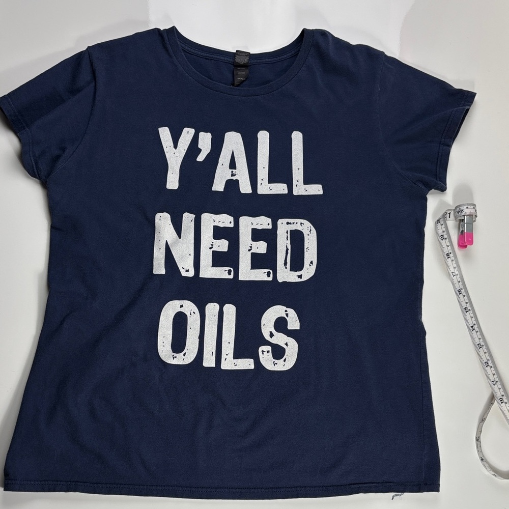 Anvil Navy Blue Graphic Tee